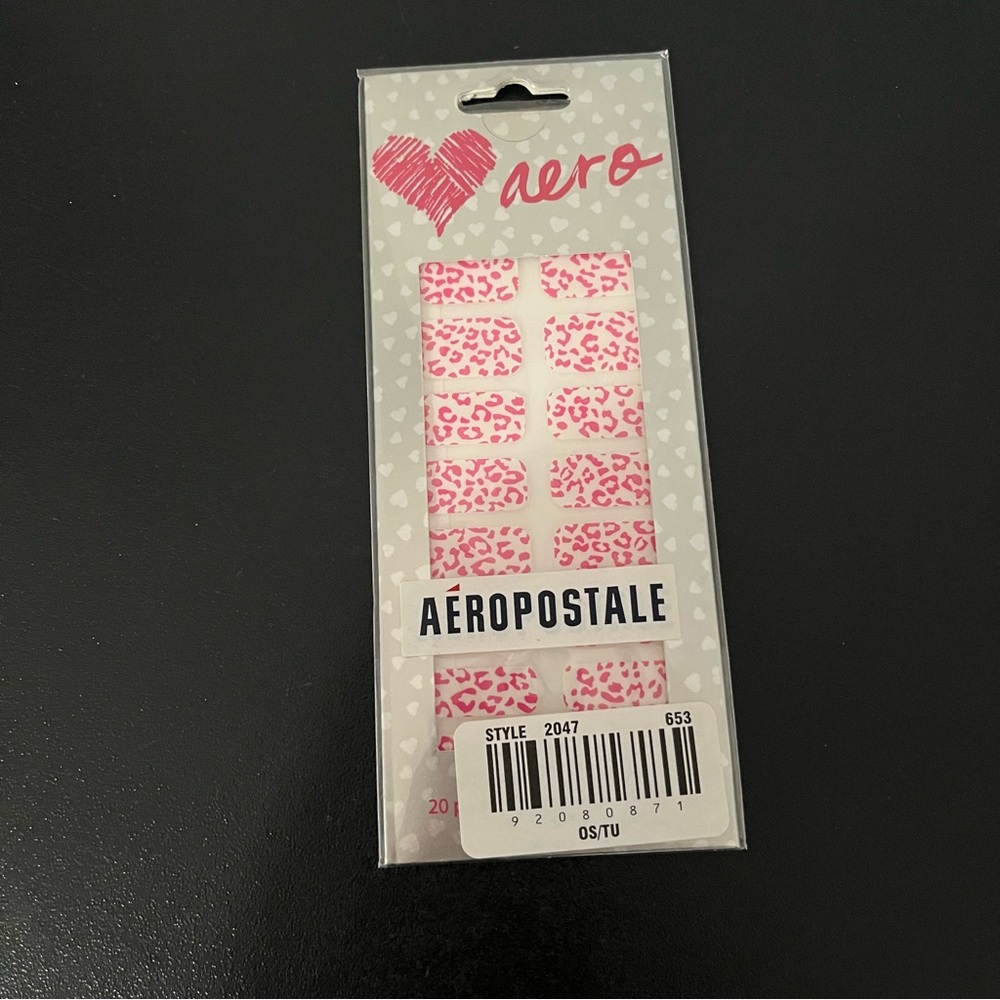 Aeropostale Pink leopard print Nail strips